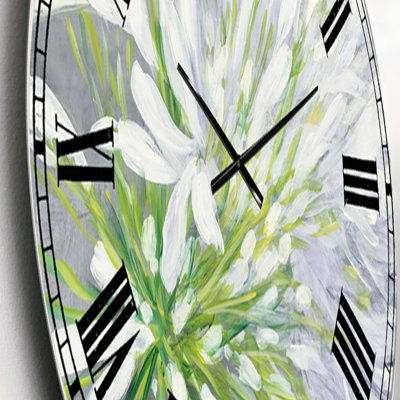 Flower Cleome Splash II - Traditional wall clock