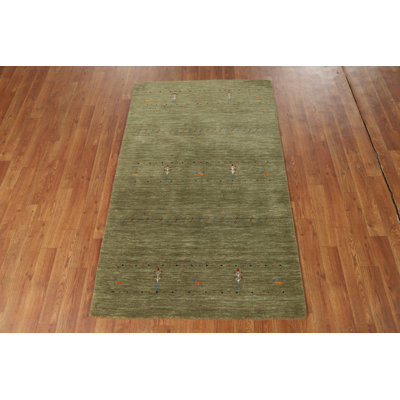 Green Tribal Gabbeh Oriental Rug 3x5