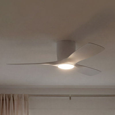 Ventilateur de plafond à DEL à 3 pales 48 po avec commande murale et ensemble d'éclairage inclus Volos