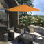 Parasol de patio blanc mat 11 pieds avec manivelle en aluminium à Aruba Sunbrella-1893976766