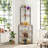 Corner Bookshelf, 6-Tier Rustic Brown