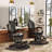 Baasha Professional Barber Chair, Black Barber Chairs For Barbershop, Retro Reclining Salon Chair With Ergonomic Design, Heavy-Duty & All-Purpose, Weight Capacity 550 Lbs