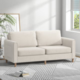 69"w Loveseat Sofa Square Arm Upholstered Contemporary Modern Boho Loveseat