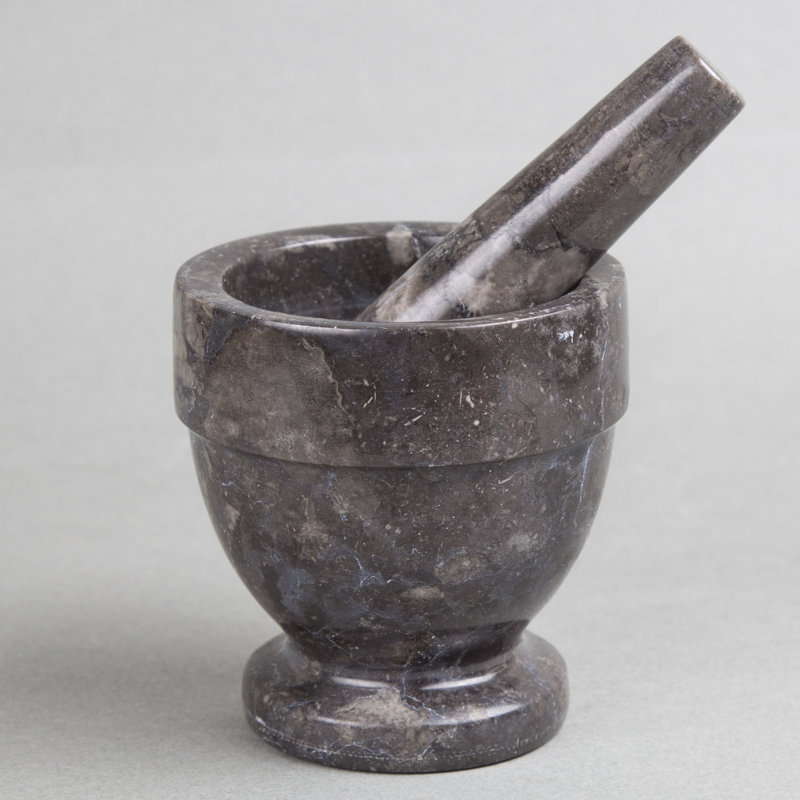 Mortier et pilon gris anthracite Charlton Home