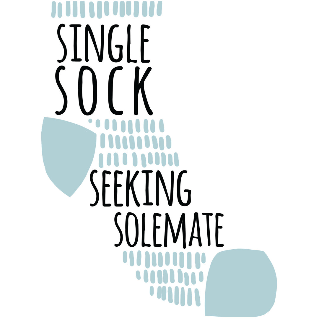 Single Sock Seeking Sole Mate - Textual Art Print