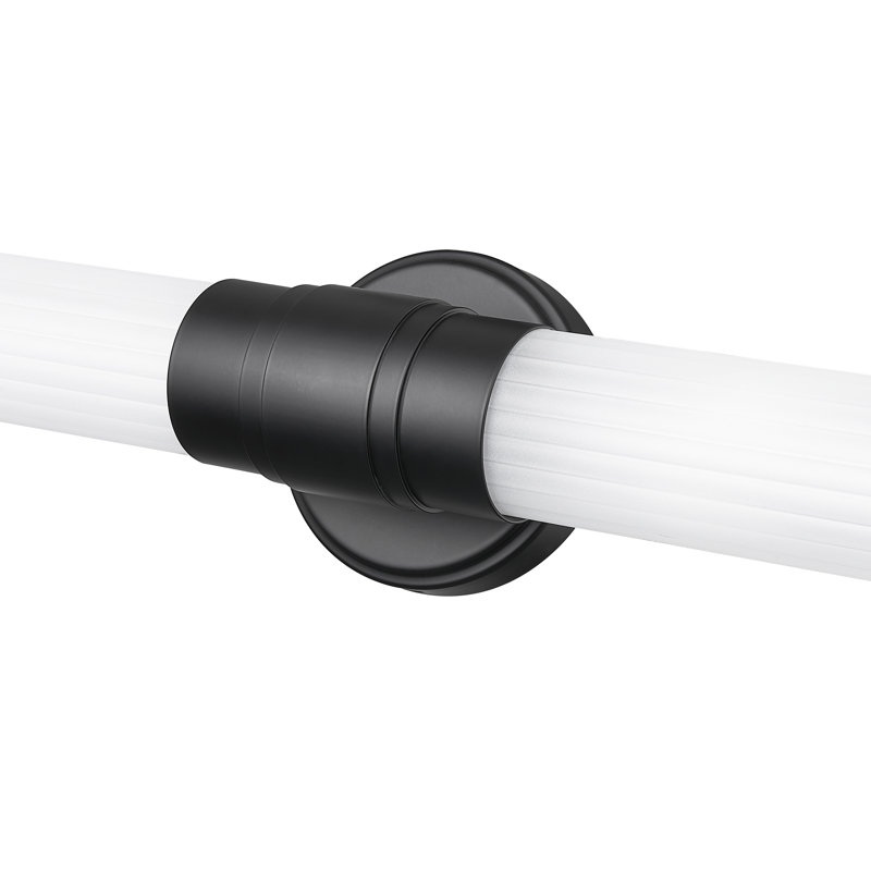 Meuble-lavabo 1 lumière 25,25 po Dunminning, Noir mat