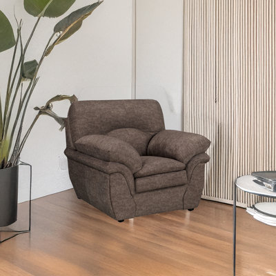 Chaise en tissu Beedle, brun