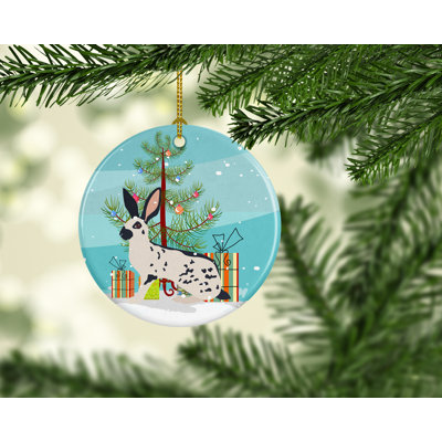 Ornement en céramique pour le lapin en céramique de noël english spot