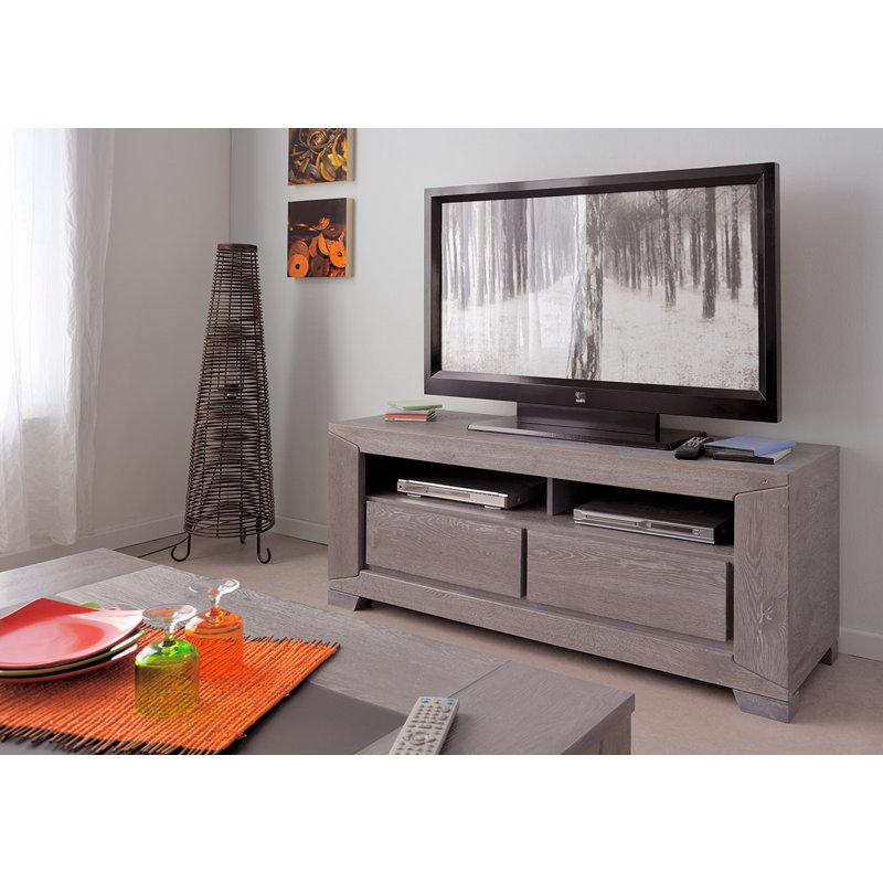 Meuble télé en bois massif pour téléviseur de 58 po ou moins
