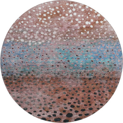 Premium Machine Washable Christina AMF1074 Circles Rug