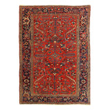 Rust Antique Persian Heriz Serapi Rug 6'6"x 8'11"