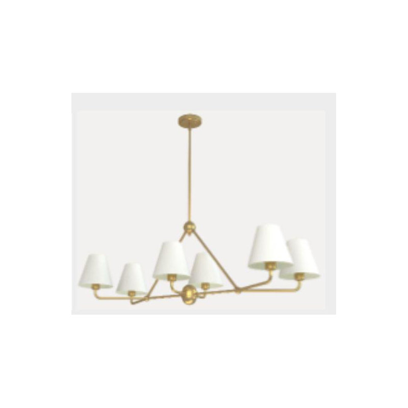 6-light Pendant Light White, White