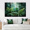 Emerald Green Ferns Forest VI - Ensemble d'art mural sur toile Plants