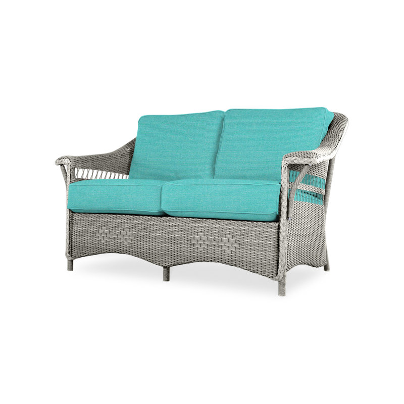 Nantucket Outdoor 2 - Seat Loveseat, Loveboat Mint, Pewter