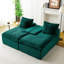 Chaise longue double recouverte de velours tortue, garnie de mousse comprimée, confortable pour 2 personnes dans un coin salon.