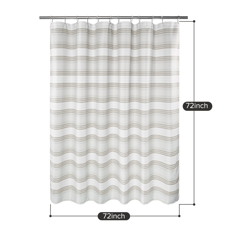 Rideau de douche Beach Stripe, Taupe