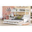 Lit simple superposé simple avec lit gigogne simple, lit superposé séparable avec tiroirs pour la chambre à coucher - Blanc-1818301540