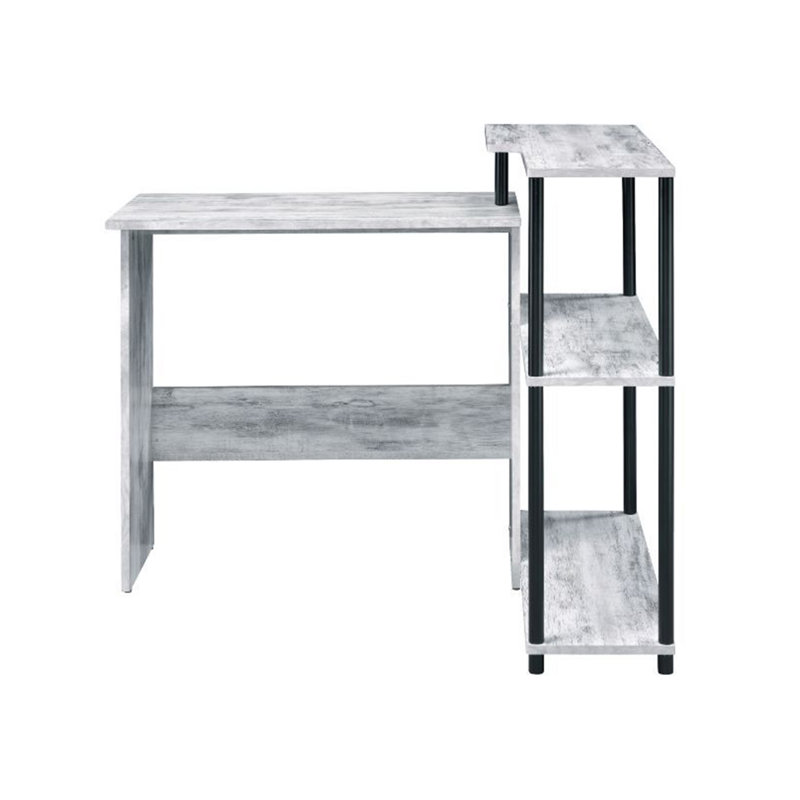 Rectangular Writing Desk With Side Shelf