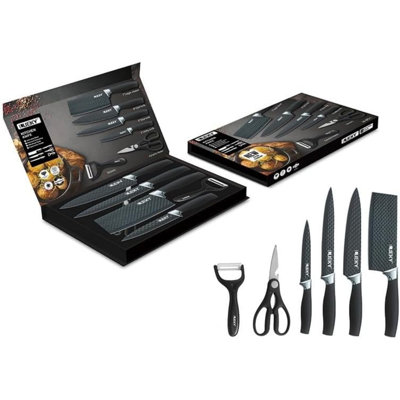 Ensembles de couteaux de cuisine, 6 PCS Ensemble de couteaux de cuisine Étui à couteaux professionnel