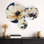 Minime pivoine beige et bleue - ensemble de 3 reproductions d'art murales florales en métal