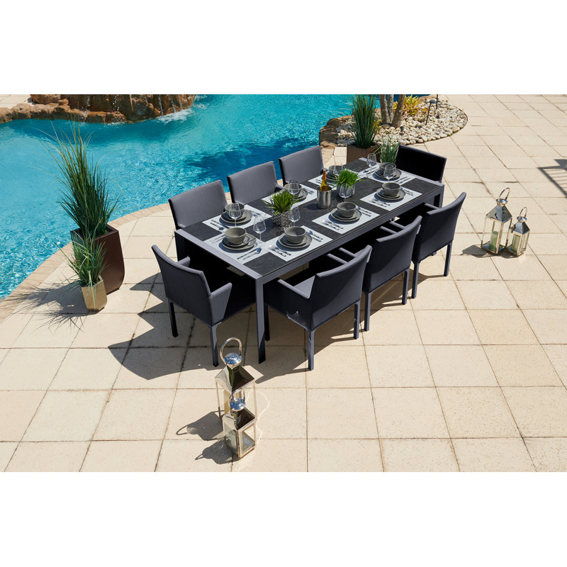8 - Person Patio Dining Set with Rectangular Table