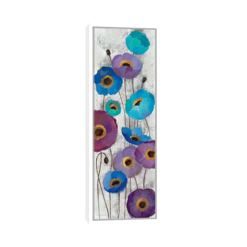 «Bold Anemones Panel II» par Silvia Vassileva, reproduction d'art sur toile, H 72 po x l 24 po x P 1,5 po