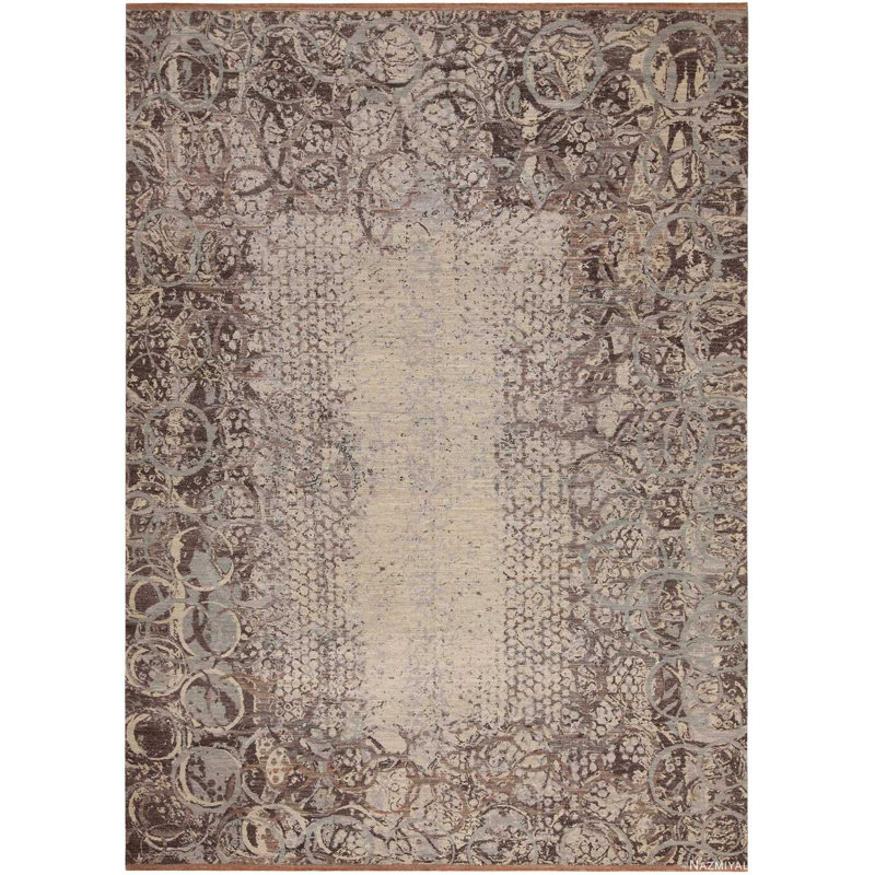One-of-a-Kind Rectangle 9' X 12'4" Hand Knotted Area Rug