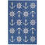 Tapis intérieur / extérieur en polypropylène tissé à la machine rectangulaire bleu / blanc Jessa-22711308