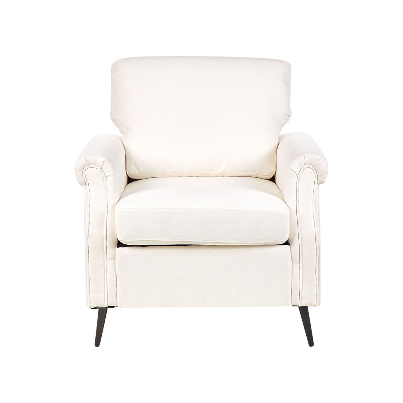 Amaya Velvet Armchair, White