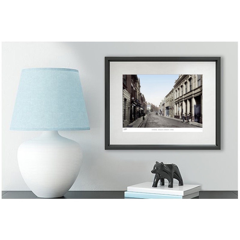 Stone, High Street 1900 - Single Picture Frame Print, 28cm H x 36cm W x 2.3cm D