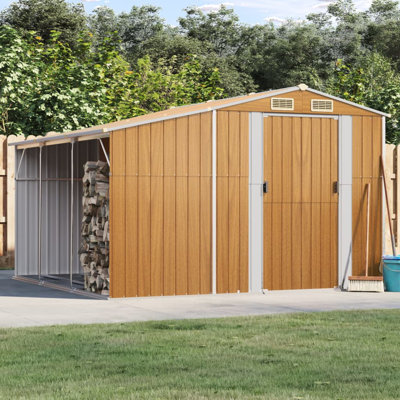 Brysin Garden Shed 277x279x179 cm Galvanised Steel