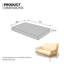 Housse pour canapé-lit réversible en tissu de polyester réversible avec fermeture à glissière 3 côtés-96484516-87758523