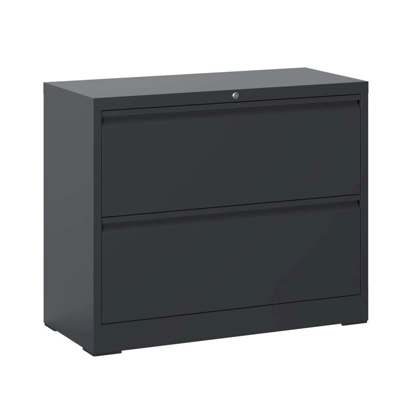 2 classeurs en métal noir avec serrure, pour la décoration et le rangement de bureau, s'adaptent à plusieurs tailles, améliorent l'efficacité, s'adaptent