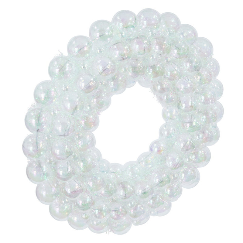  Couronne irisée transparente 28 po.