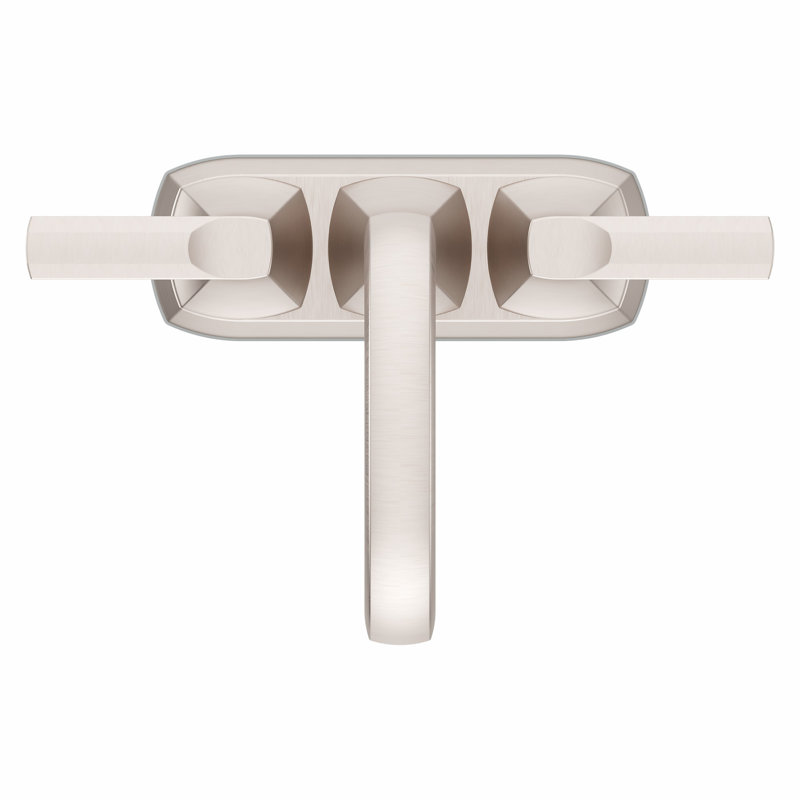 Vaneri Brushed Nickel 2-Handle Centerset Bathroom Faucet