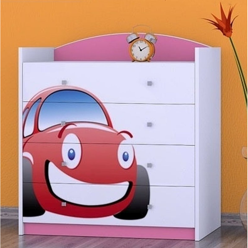Nickens 4 Drawer Chest, Pink