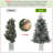 Christmas Tree - 3Ft Imitation Fibre Optic Light Flocking Tree 78 Warm White LED Lights, 8 Modes, Snowflake Light Box Base