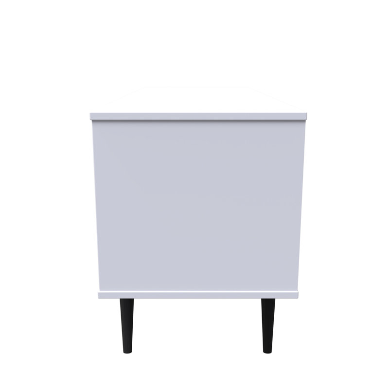 Fully Assembled Herrell 4 - Drawer Chest of Drawers, Deep Black/White