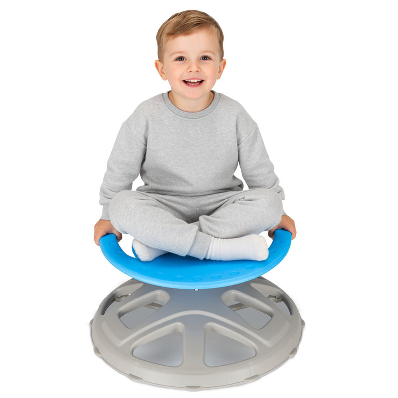 360° Sensory Swive, Chair for Kids, Vestibular Development & Motion Sickness Relief, Anti-Slip Stable Base, Sitting Kneeling Lying Modes(Blue)