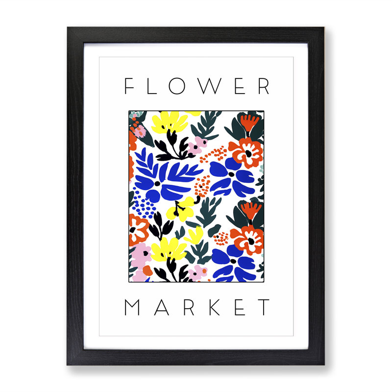 Flower Market Exhibition White No.11 - Single Picture Frame Print on Wood, 46cm H x 34cm W x 2cm D
