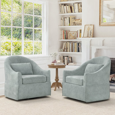 Fauteuil demi-tonneau pivotant Martha (ensemble de 2)