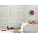 Ledge Stone 24" Vinyl Wall Paneling in White