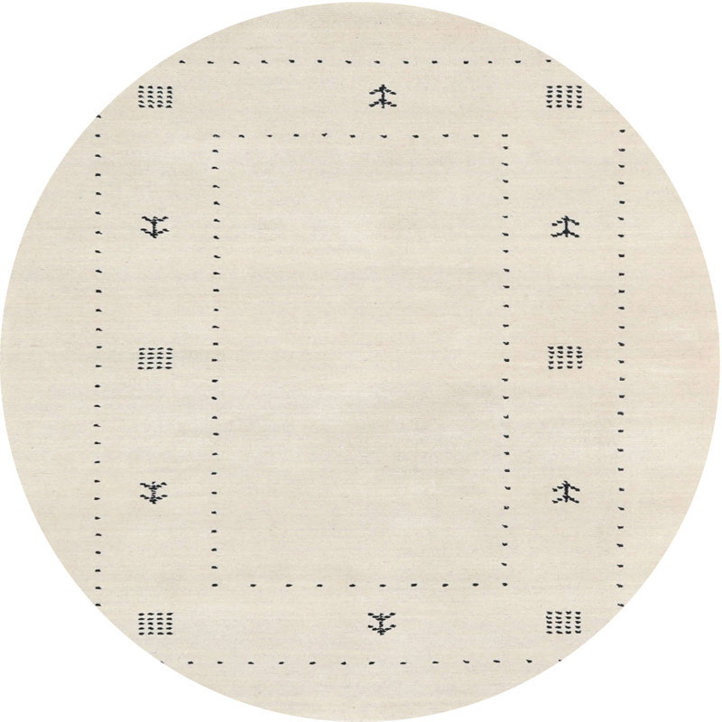 Tapis gris zone contemporaine, Rond 3 pi