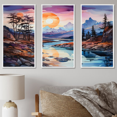 Glacier Sunrise In Canada - Glacier Wall Decor Set