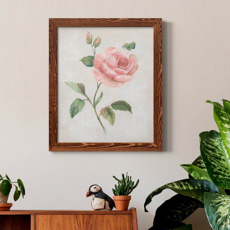 Grandiflora I - Peinture sur toile encadrée, H 24 po x l 18 po x P 1,5 po, Cadre en érable