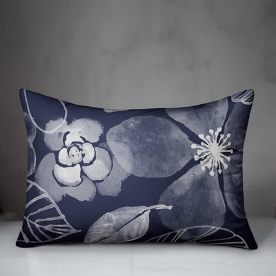  Floral Polyester Indoor/Outdoor Throw Pillow