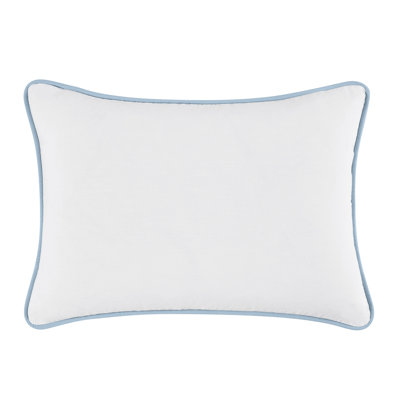 Brooklyn Loom Solid Contrast Piped Decorative Pillow