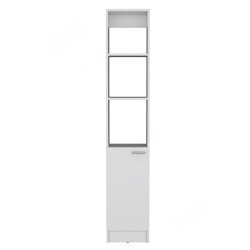 Parks Linen Bathroom Storage Cabinet With One Doors, Tall Bathroom Cabinet With 6 Shelves, For Bathroom, Living Room, Kitchen