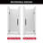 28" W × 72" H Hinged Frameless Shower Door With 5/16"(8mm) Clear Glass