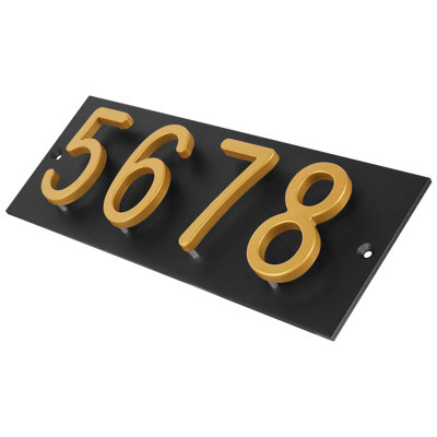 Royal Shade Floating Horizontal Aluminum Address Plaque – Customized 4-Digit